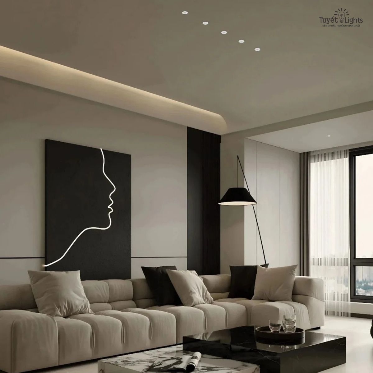 tăng độ tương phản ánh sáng – bóng tối